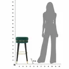 Rund barstol i trä och tyg av modern design - Rupert Viadurini