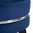 Rund barstol i trä och tyg av modern design - Rupert Viadurini