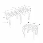 Låg utdragbar pall i teak naturfinish - Pomino Viadurini