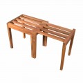 Låg utdragbar pall i teak naturfinish - Pomino