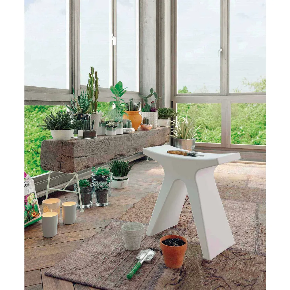 Låg utomhuspolypropylenpall Tillverkad i Italien - Prue Viadurini