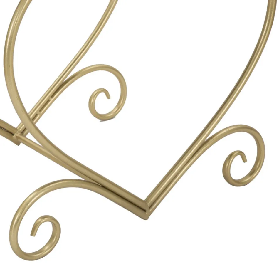 Låg järnpall Guldfinish med tygsäte - Dimentico Viadurini