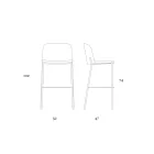 Pall med metallbas och sits i konstläder Tillverkad i Italien - Murgröna Viadurini