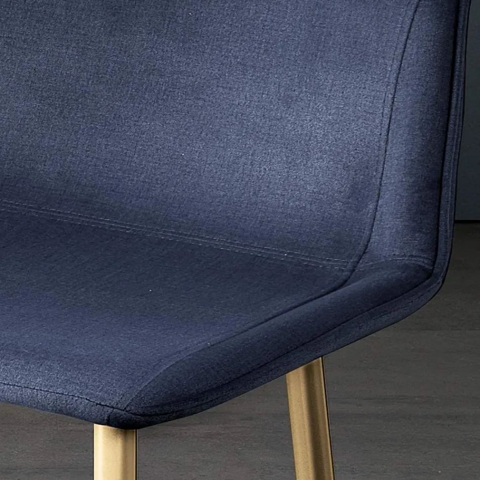 Pall med metallben och sits i monocoque tyg Tillverkad i Italien - Hinata Viadurini