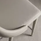 Pall med ryggstöd, designmetallbas - Berenice Viadurini