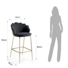 Pall med vadderad sits täckt av tyg - silikon Viadurini