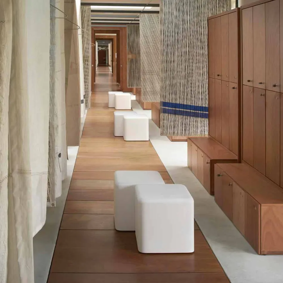 Mjuk polyuretan kubstoll Slide Soft Cube design gjord i Italien Viadurini