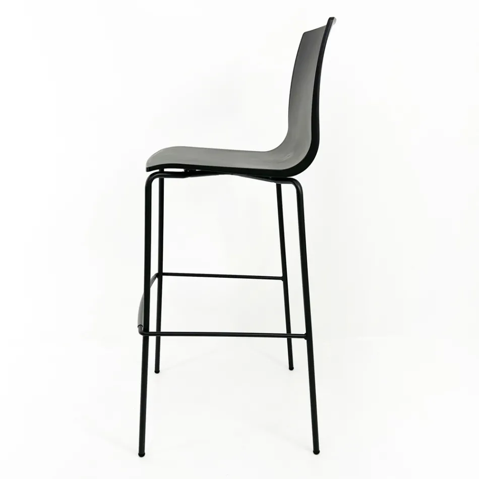 Kökspall i stål och teknopolymer Tillverkad i Italien 2 delar - Garland Viadurini