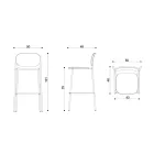 Kökspall i ek och metall Tillverkad i Italien 2 delar - Saffia Viadurini