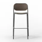 Kökspall i ek och metall Tillverkad i Italien 2 delar - Saffia Viadurini