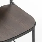 Kökspall i ek och metall Tillverkad i Italien 2 delar - Saffia Viadurini