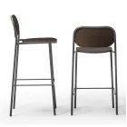 Kökspall i ek och metall Tillverkad i Italien 2 delar - Saffia Viadurini