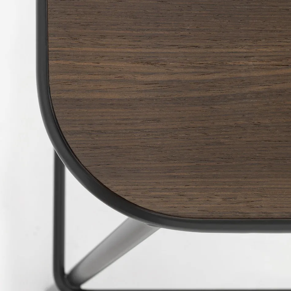 Kökspall i ek och metall Tillverkad i Italien 2 delar - Saffia Viadurini