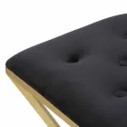 High Square Design Barstol i Järn och Tyg - Sillie Viadurini