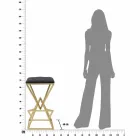 High Square Design Barstol i Järn och Tyg - Sillie Viadurini