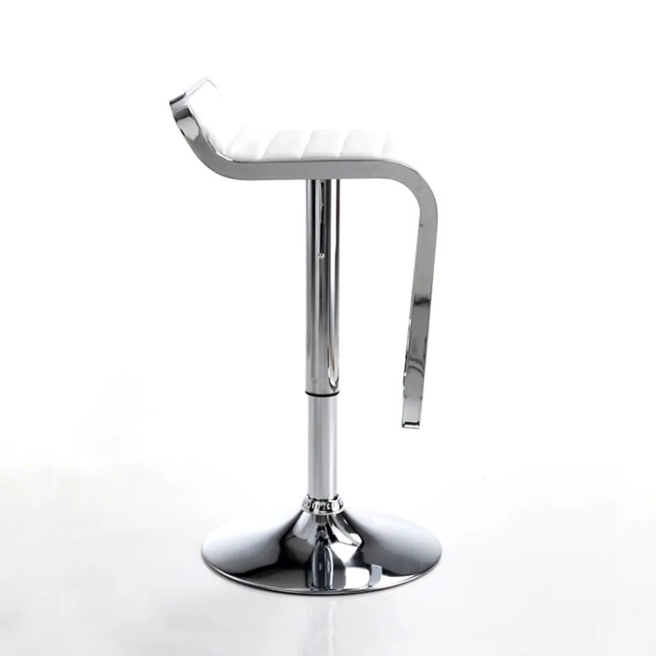 Barstol i syntetiskt läder och metall - Berchelio Viadurini