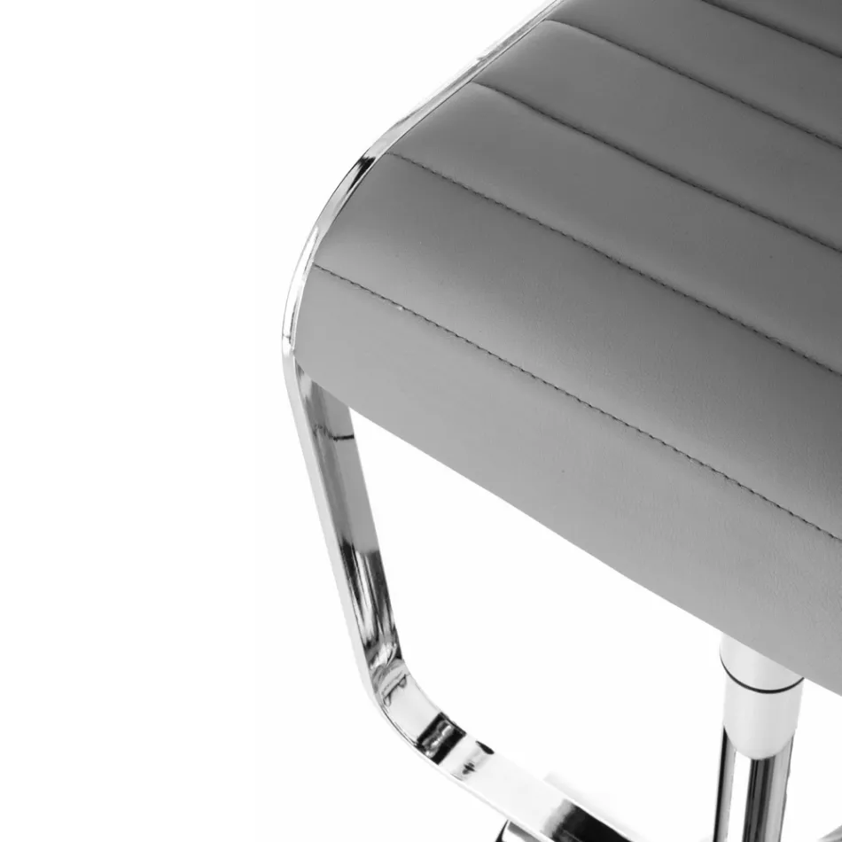 Barstol i syntetiskt läder och metall - Berchelio Viadurini