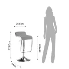 Barstol i syntetiskt läder och metall - Berchelio Viadurini