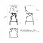 Design kökspall i trä och plast Olika färger - Faz Wood av Vondom Viadurini