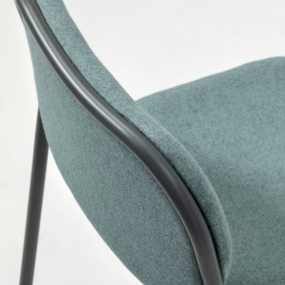 Kökspall i tyg och metall Made in Italy 2 delar - Sangria Viadurini