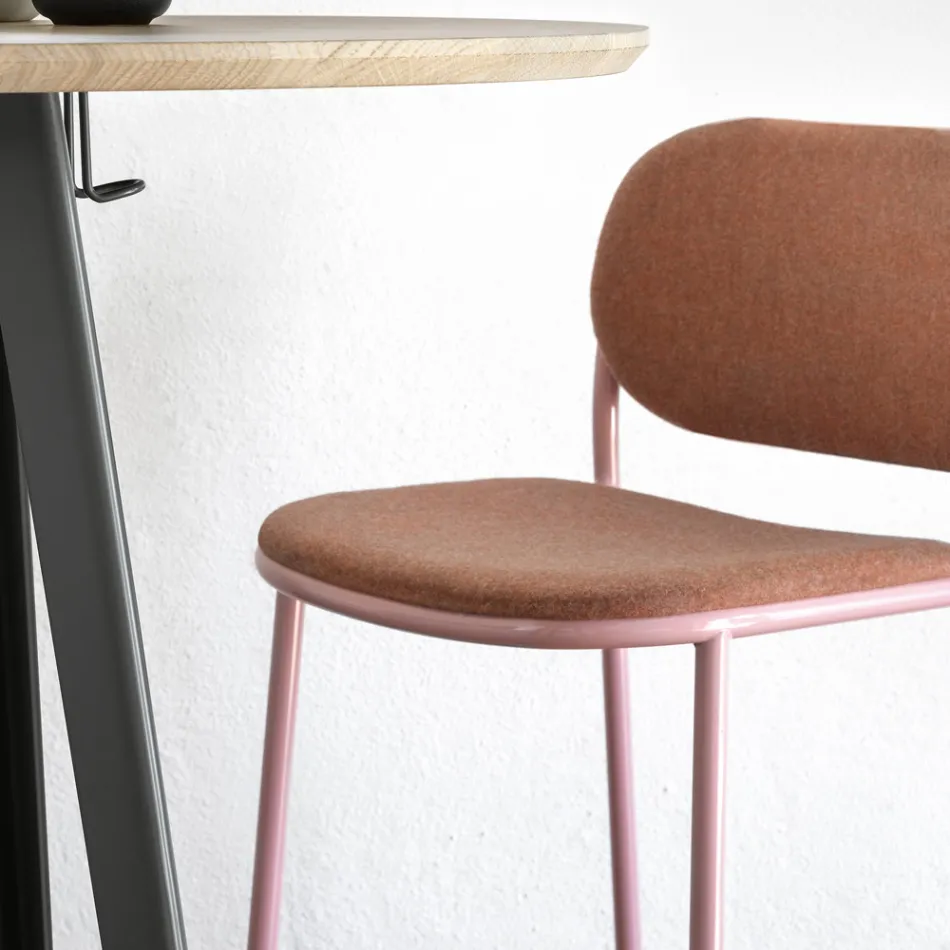 Kökspall i tyg och metall Made in Italy 2 delar - Sangria Viadurini