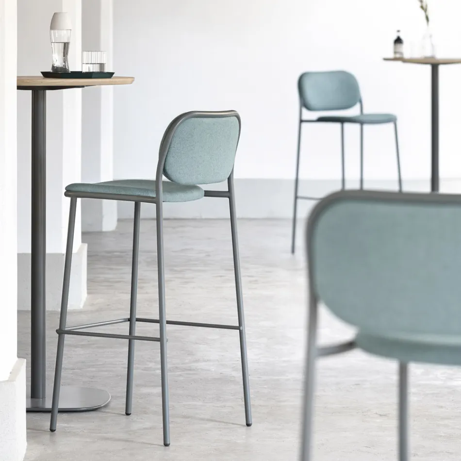 Kökspall i tyg och metall Made in Italy 2 delar - Sangria Viadurini