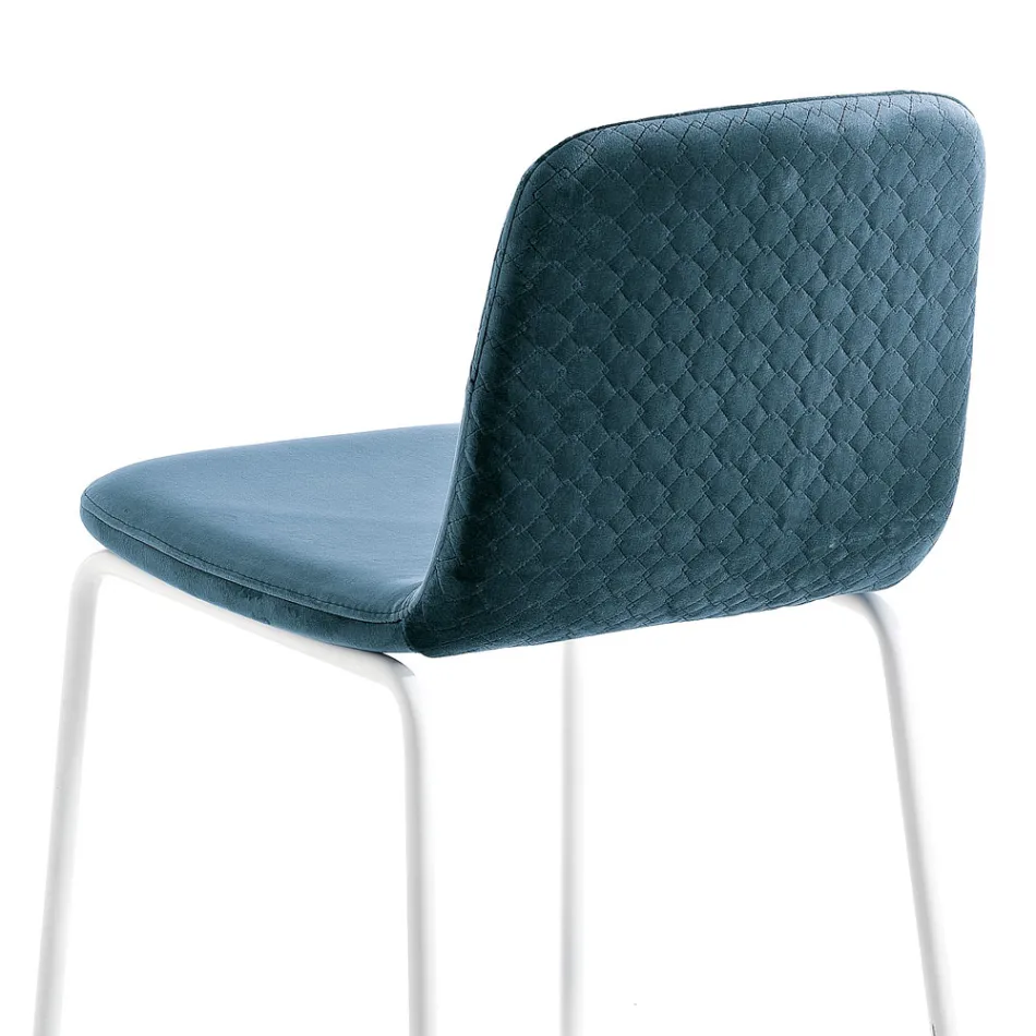 Kökspall i färgad sammet Modern och elegant design - Bizet Viadurini