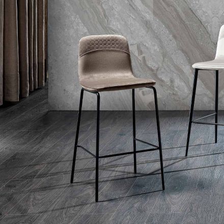 Kökspall i färgad sammet Modern och elegant design - Bizet Viadurini