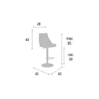 Höjdjusterbar kökspall i konstläder Tillverkad i Italien - Toronto Viadurini