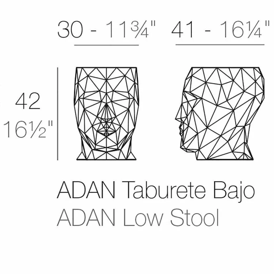Utomhusstol i form av ett ansikte i en modern design av Adan av Vondom Viadurini