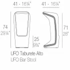 Ufo av Vondom modern design utomhusstol i polyeten Viadurini