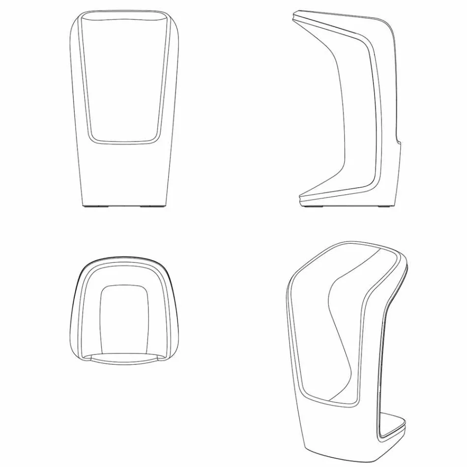 Ufo av Vondom modern design utomhusstol i polyeten Viadurini