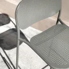 Stapelbar metallpall utomhus tillverkad i Italien 2 delar - Synergy Viadurini