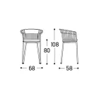 Utomhuspall i aluminium Tillverkad i Italien - Emmacross från Varaschin Viadurini