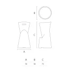 Lysande utomhuspall i vit polyeten Tillverkad i Italien - Jordgubbe Viadurini