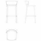 Afrika H 95cm modern utomhusstol av Vondom, i polypropen Viadurini