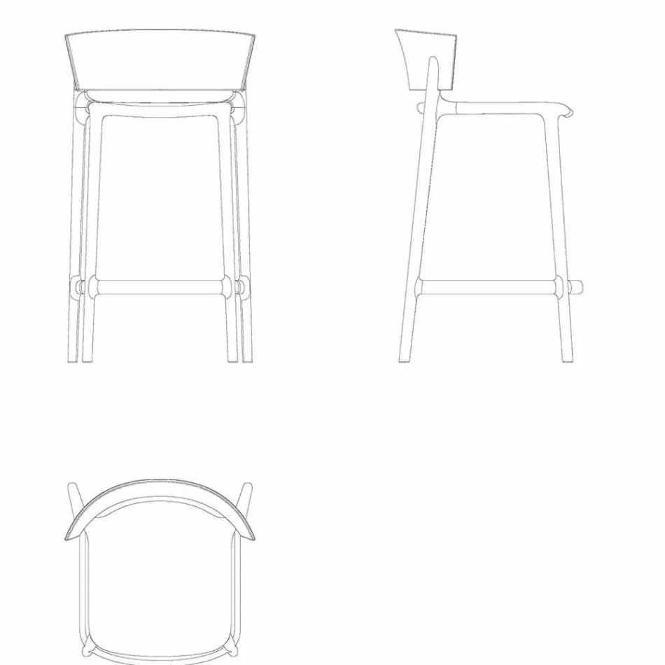 Afrika Vondom trädstol i polypropylen H 85 cm, design Viadurini