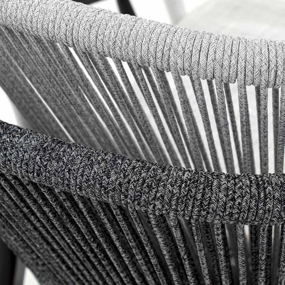 Staplingsbar trädgårdspall aluminium och tekniskt tyg - Smart av Varaschin Viadurini