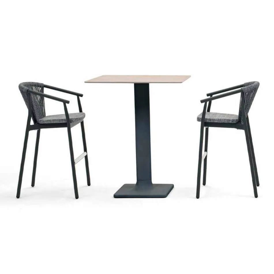 Staplingsbar trädgårdspall aluminium och tekniskt tyg - Smart av Varaschin Viadurini