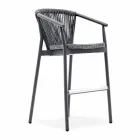 Staplingsbar trädgårdspall aluminium och tekniskt tyg - Smart av Varaschin Viadurini