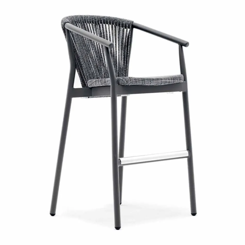 Staplingsbar trädgårdspall aluminium och tekniskt tyg - Smart av Varaschin Viadurini