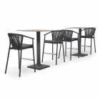 Staplingsbar trädgårdspall aluminium och tekniskt tyg - Smart av Varaschin Viadurini