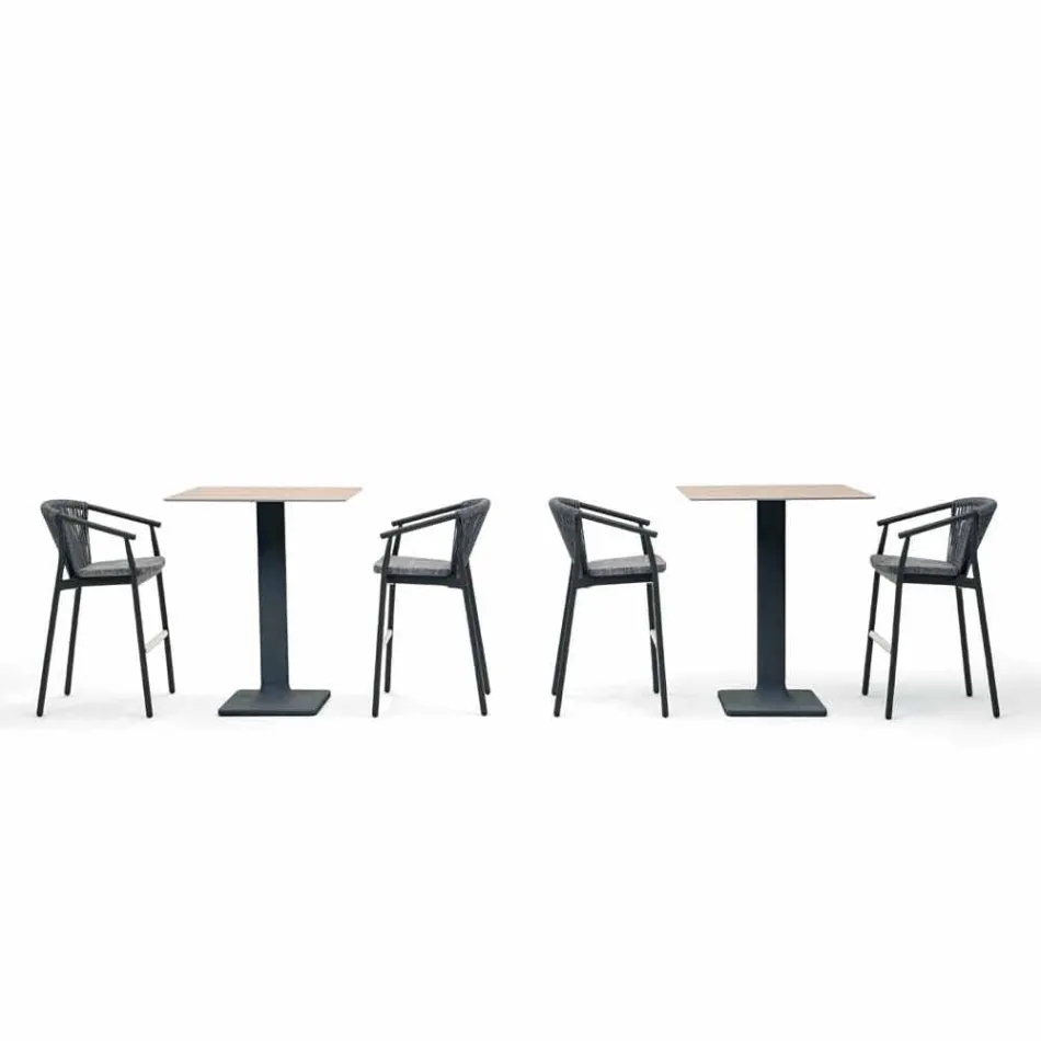 Staplingsbar trädgårdspall aluminium och tekniskt tyg - Smart av Varaschin Viadurini