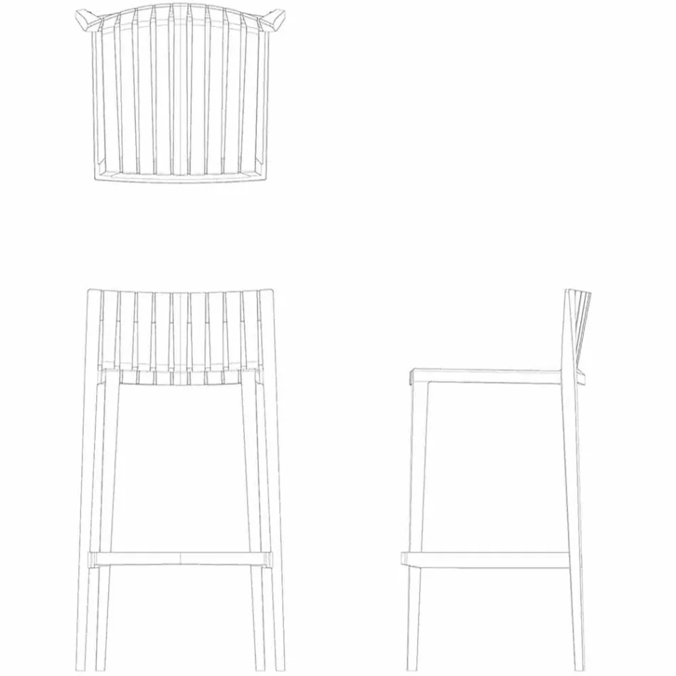 Vondom Spritz stapelbar H 97 cm trädstol i polypropen Viadurini