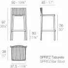 Vondom Spritz stapelbar H 97 cm trädstol i polypropen Viadurini