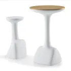 Trädgårdspall i färgad polyeten Tillverkad i Italien - Stromboli Viadurini