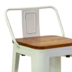 Inomhus- och utomhuspall i järn och trä - Brevpapper Viadurini