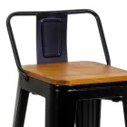 Inomhus- och utomhuspall i järn och trä - Brevpapper Viadurini