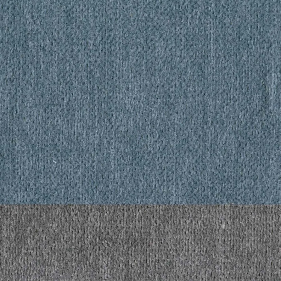 Design Vardagsrumspall i tyg med bård och antracitmetall - Scarat Viadurini