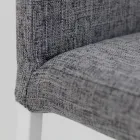 Vardagsrumspall med lågt ryggstöd Tillverkad i Italien - Orietta Viadurini